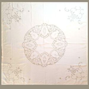 ⭐️ Antique Late 1800's Hand Lace and Embroidered Linen Tablecloth From Germany
